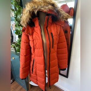 Noize winter down parka coat with fur hood